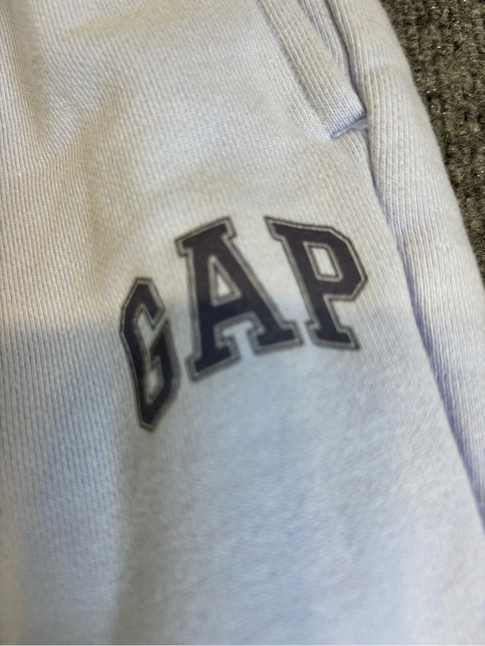 GAP x Disney Stitch Sweatpants Women’s Medium Petite Light Blue Baggy Barrel - Picture 8 of 13